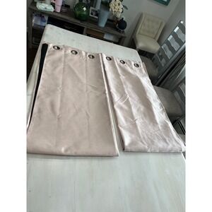 At Home Light Pink Room Darkening Window Curtains Set -‎ 2 Panels Grommet Top